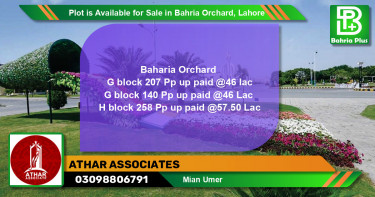 Residential Plot for Sale in Bahria Orchard, Lahore - (BP-90528)