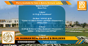 Residential Plot for Sale in Bahria Orchard, Lahore - (BP-90555)