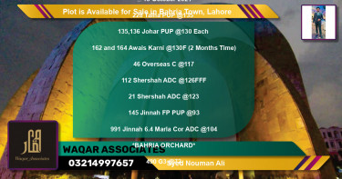 Residential Plot for Sale in Bahria Town, Lahore - (BP-90588)