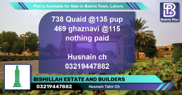 Residential Plot for Sale in Bahria Town, Lahore - (BP-90592)