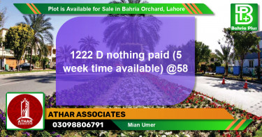 Residential Plot for Sale in Bahria Orchard, Lahore - (BP-90610)