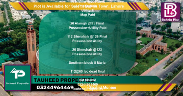 Residential Plot for Sale in Bahria Town, Lahore - (BP-90636)