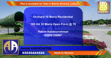 Residential Plot for Sale in Bahria Orchard, Lahore - (BP-90741)