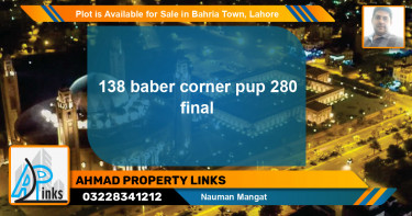 Residential Plot for Sale in Bahria Town, Lahore - (BP-90742)