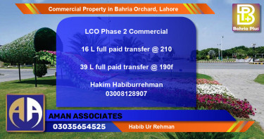 Commercial Property for Sale in Bahria Orchard, Lahore - (BP-90743)