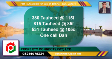 Residential Plot for Sale in Bahria Town, Lahore - (BP-90758)