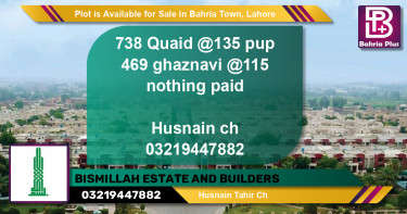 Residential Plot for Sale in Bahria Town, Lahore - (BP-90761)