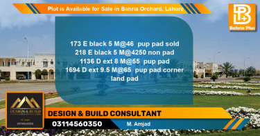 Residential Plot for Sale in Bahria Orchard, Lahore - (BP-90769)