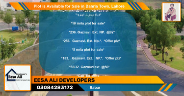 Residential Plot for Sale in Bahria Town, Lahore - (BP-90772)