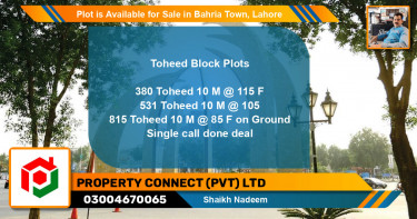 Residential Plot for Sale in Bahria Town, Lahore - (BP-90788)