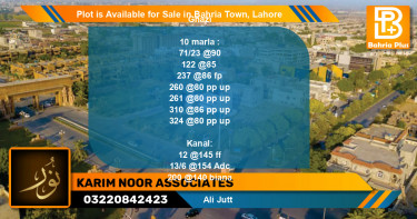 Residential Plot for Sale in Bahria Town, Lahore - (BP-90795)