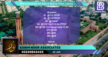 Residential Plot for Sale in Bahria Town, Lahore - (BP-90797)