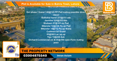 Commercial Plot for Sale in Bahria Town, Lahore - (BP-90806)