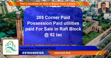 Residential Plot for Sale in Bahria Town, Lahore - (BP-90823)