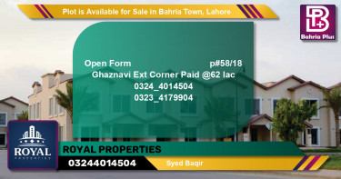 Residential Plot for Sale in Bahria Town, Lahore - (BP-90835)