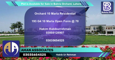 Residential Plot for Sale in Bahria Orchard, Lahore - (BP-90847)