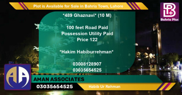 Residential Plot for Sale in Bahria Town, Lahore - (BP-90855)