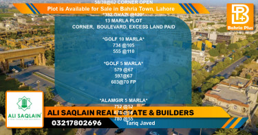 Residential Plot for Sale in Bahria Town, Lahore - (BP-90904)