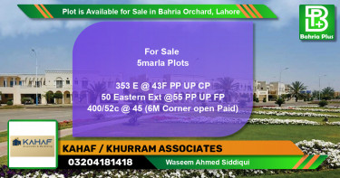 Residential Plot for Sale in Bahria Orchard, Lahore - (BP-90931)