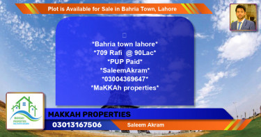 Residential Plot for Sale in Bahria Town, Lahore - (BP-90934)