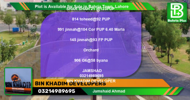 Residential Plot for Sale in Bahria Town, Lahore - (BP-90971)