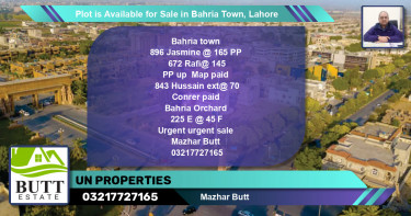Residential Plot for Sale in Bahria Town, Lahore - (BP-91037)