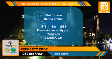 Residential Plot for Sale in Bahria Town, Lahore - (BP-91082)
