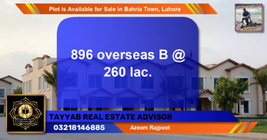 Residential Plot for Sale in Bahria Town, Lahore - (BP-91091)