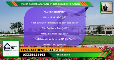 Residential Plot for Sale in Bahria Orchard, Lahore - (BP-91100)