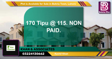 Residential Plot for Sale in Bahria Town, Lahore - (BP-91136)