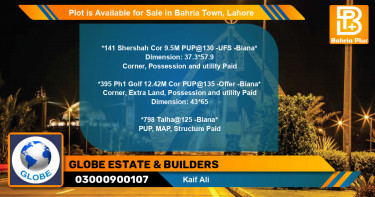 Residential Plot for Sale in Bahria Town, Lahore - (BP-91172)