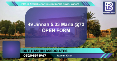 Residential Plot for Sale in Bahria Town, Lahore - (BP-91181)