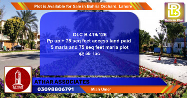Residential Plot for Sale in Bahria Orchard, Lahore - (BP-91184)