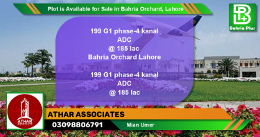 Residential Plot for Sale in Phase 4 - G1 Block -  Bahria Orchard, Lahore - (BP-91223)