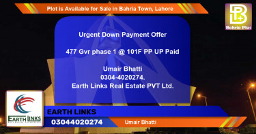 Residential Plot for Sale in Bahria Town, Lahore - (BP-91236)