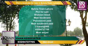 Residential Plot for Sale in Bahria Town, Lahore - (BP-91257)