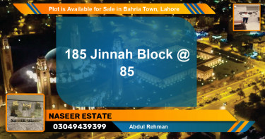 Residential Plot for Sale in Bahria Town, Lahore - (BP-91322)