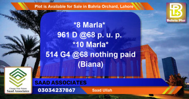 Residential Plot for Sale in Bahria Orchard, Lahore - (BP-91348)