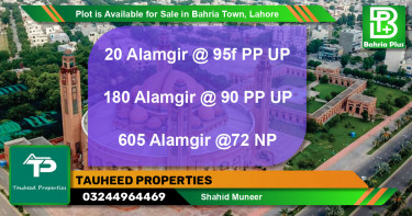 Residential Plot for Sale in Bahria Town, Lahore - (BP-91387)