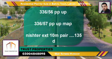 Residential Plot for Sale in Bahria Town, Lahore - (BP-91483)