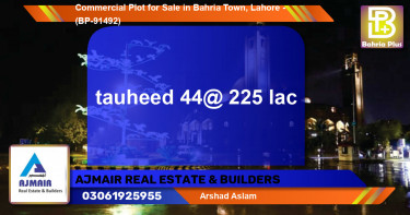 Commercial Plot for Sale in Bahria Town, Lahore - (BP-91492)