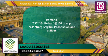 Residential Plot for Sale in Bahria Town, Lahore - (BP-91521)