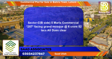Commercial Plot for Sale in Bahria Town, Lahore - (BP-91522)