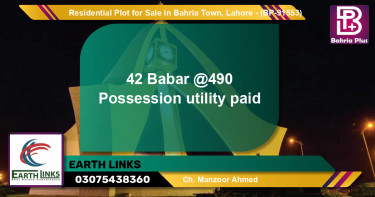 Residential Plot for Sale in Bahria Town, Lahore - (BP-91553)