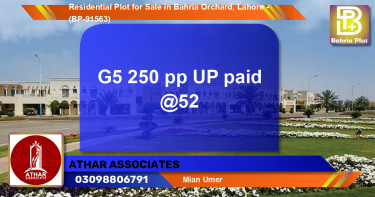 Residential Plot for Sale in Bahria Orchard, Lahore - (BP-91563)