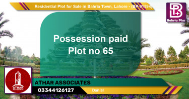 Residential Plot for Sale in Bahria Town, Lahore - (BP-91594)