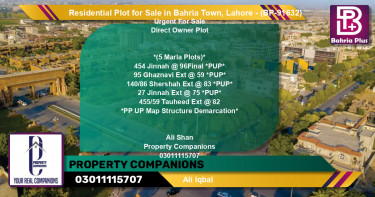 Residential Plot for Sale in Bahria Town, Lahore - (BP-91632)