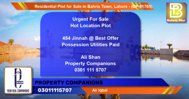Residential Plot for Sale in Bahria Town, Lahore - (BP-91765)
