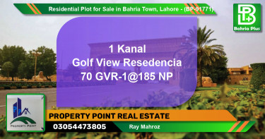 Residential Plot for Sale in Bahria Town, Lahore - (BP-91771)