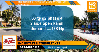 Residential Plot for Sale in Bahria Orchard, Lahore - (BP-91793)